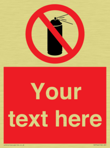 Custom prohibition no aerosol